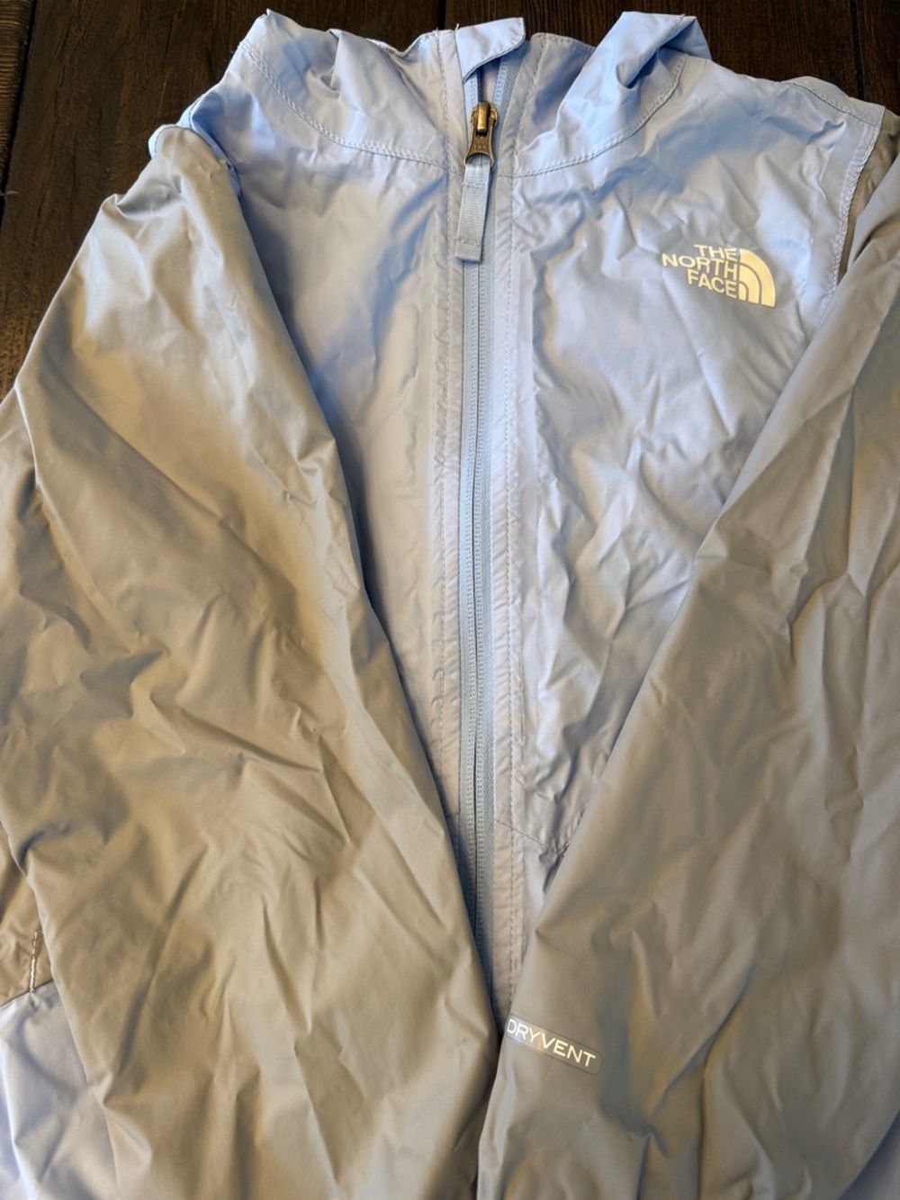 The North Face Girls' Pale Blue Hooded Windbreaker